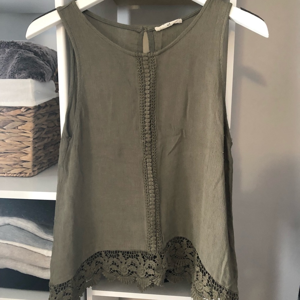 Olive Green Forever 21 Tank Top